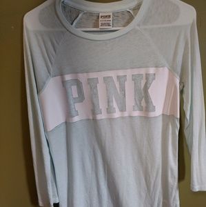 Pink 3/4 sleeve shirt